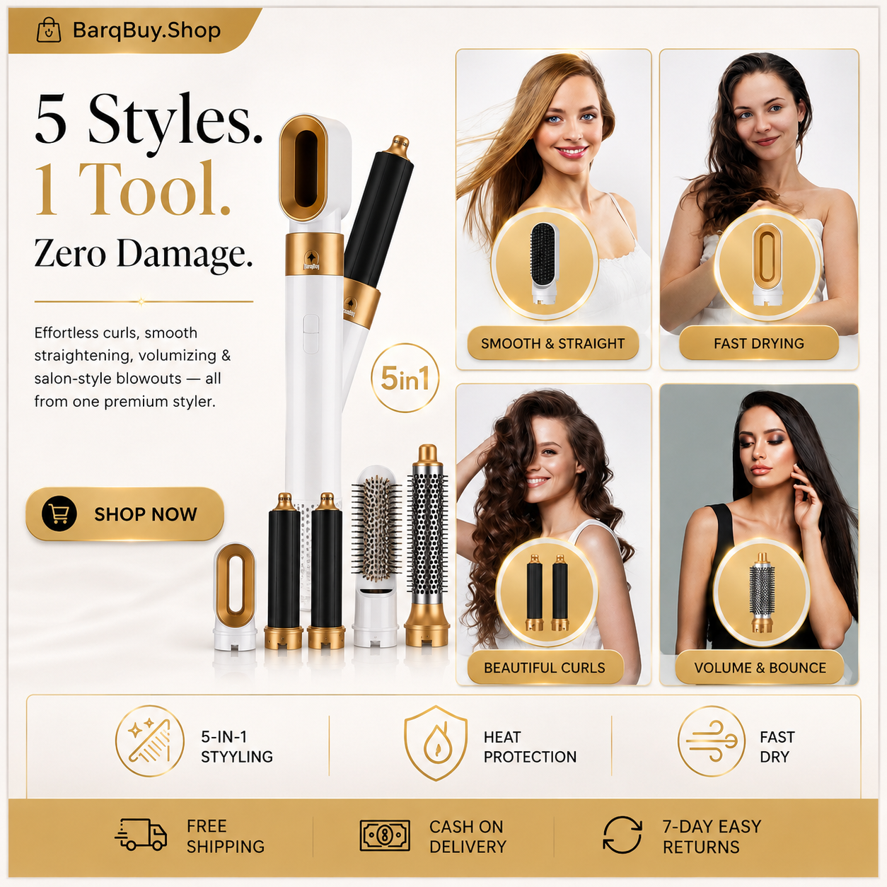 5-in-1 Hair Brush