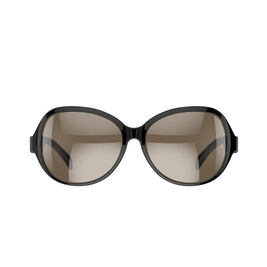 Bluetooth Smart Glasses F-07 Wireless Audio Eyewear front view with dark tinted lenses.